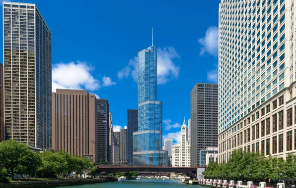 Picture the city, skyscrapers, Chicago, Michigan, usa, chicago, Illinois
