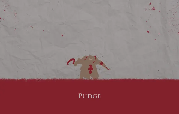 Picture red, blood, minimalism, hero, Defense of the Ancients, butcher, butcher, DotA 2, Pudge, Pudge