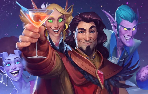 Picture Hearthstone, Medivh, Medivh, hearthstone, One Night in Karazhan, One night in Caragana, new adventure, a …