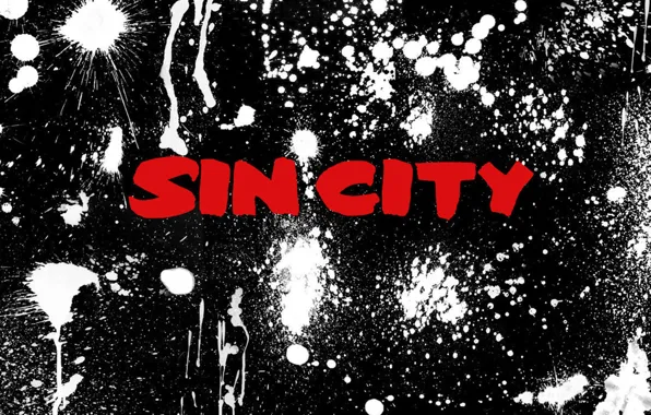 Picture white, red, abstraction, paint, black, Sin City