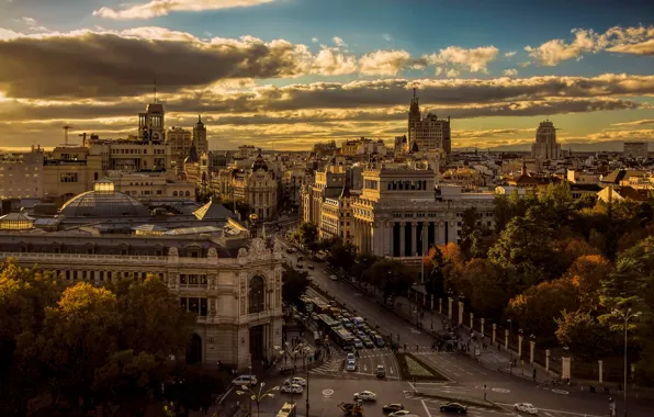 Picture view, top, Spain, Madrid