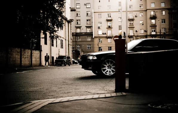 Picture the city, street, building, home, Boomer, seven, e38, bumer, bmw 750
