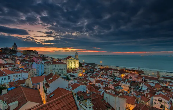 Picture sunrise, Portugal, lisbon