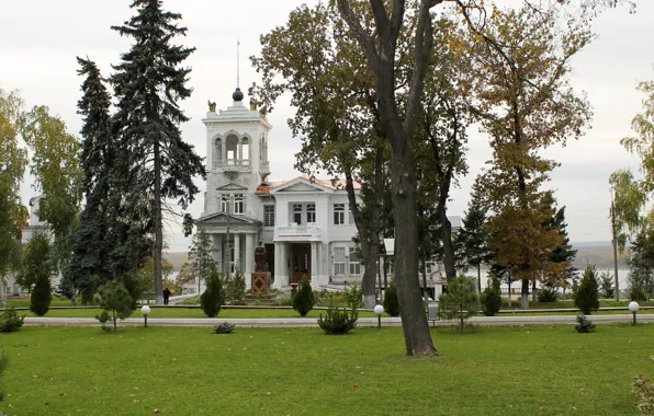 Picture summer, grass, monument, sanatorium, Samara, sanatorium Chkalova, cultural heritage, cottage Sokolov