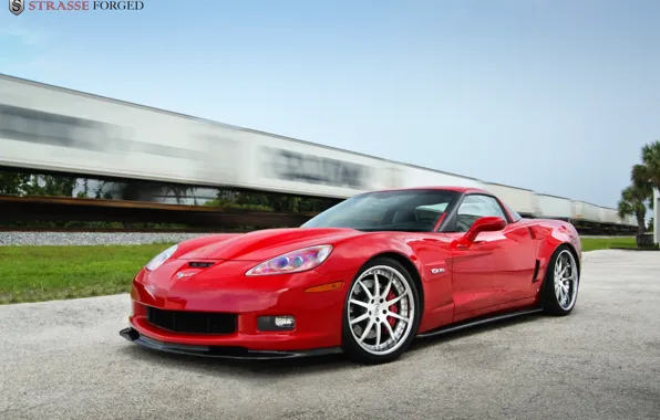 Picture Z06, Corvette, red, forged, strasse