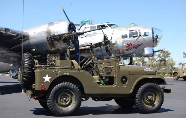 Picture SUV, car, army, B-17G, 1955, Jeep, bombardirovshik, high, patency, &quot;jeep М38А1&quot;, Willys M38A1