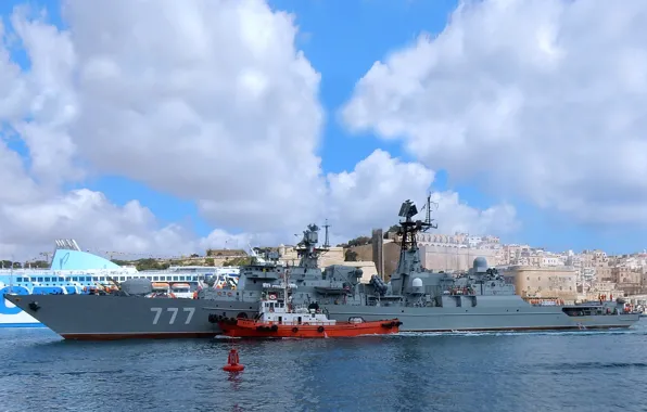 Picture Navy, Malta, patrol ship, Valletta, &quot;Yaroslav the Wise&quot;, The Baltic Fleet