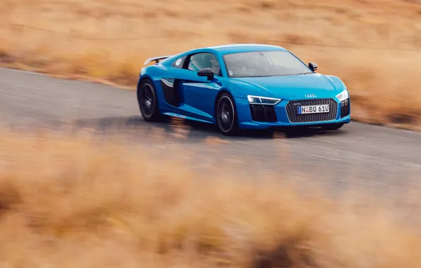 Picture road, Audi, speed, car, V10, More
