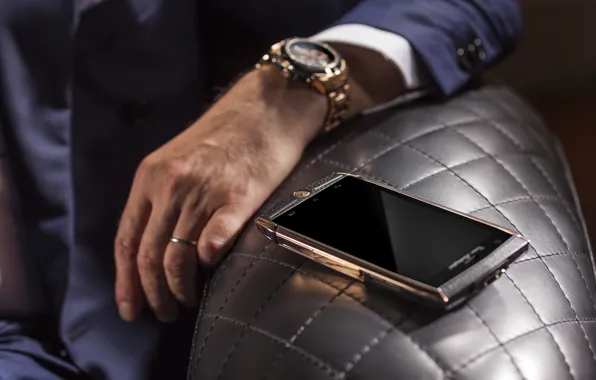 Picture gold, watch, hand, technique, Lamborghini, phone, gold, gold, android, style, device, brown, hi-tech, smartphone, watch, …