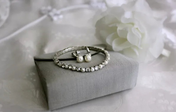 Picture pearl, bracelet, decoration, bag, earrings, decoration rose