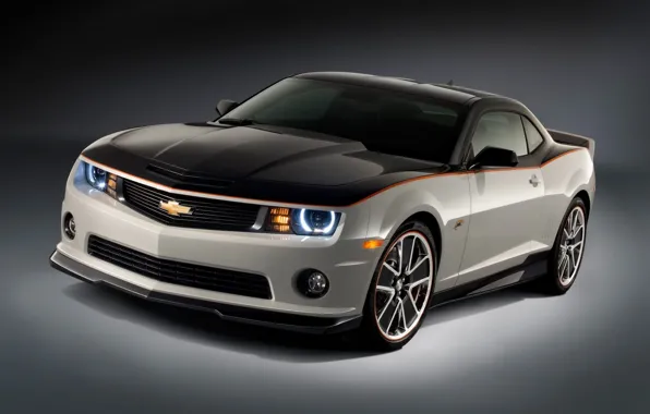 Picture Chevrolet, Camaro, muscle car, white-black