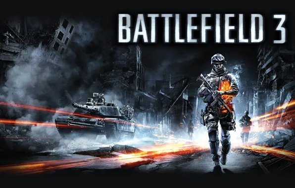 Picture Soldiers, Fighter, Tank, Battlefield 3, Battlefield