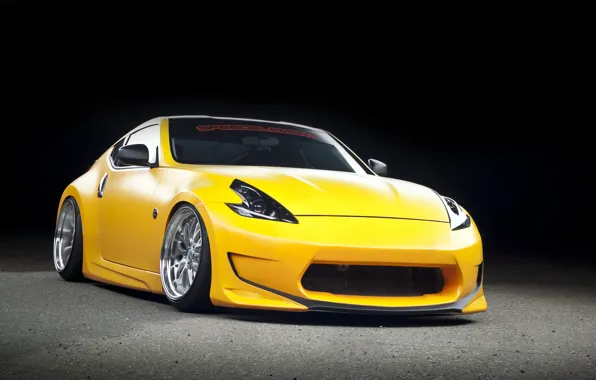 Picture yellow, Nissan, yellow, Nissan, front, 370Z