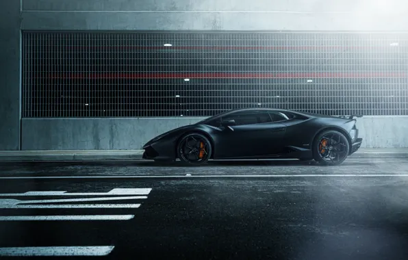 Picture car, black, street, hq Wallpapers, William Stern, Lamborghini Huracan