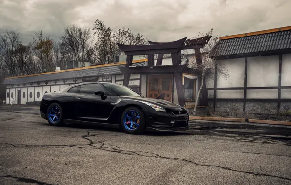 Picture Nissan, GT-R, Before, R35, Blue Wheels