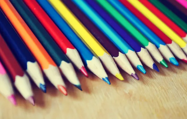 Picture Wallpaper, mood, colored, rainbow, pencils