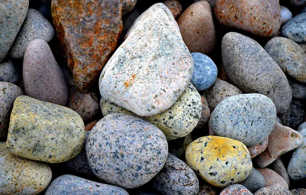 Picture sea, pebbles, stones, color, pebbles