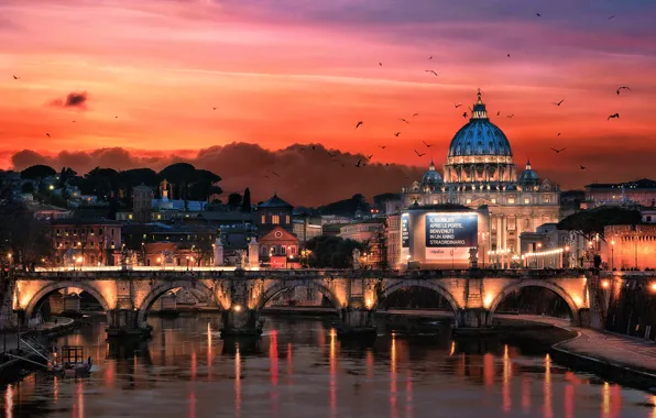 Picture night, Rome, Italy
