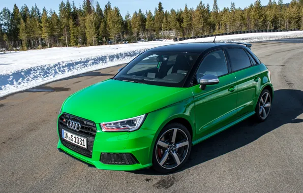 Picture Audi, green, quattro, Sportback