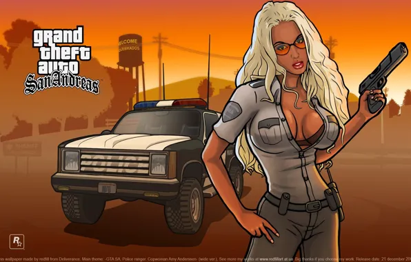 Picture Girl, The game, Girl, Police, Wallpapers, GTA, Game, Wallpaper, Barbara, Grand Thef Auto:San Andreas, GTA, …