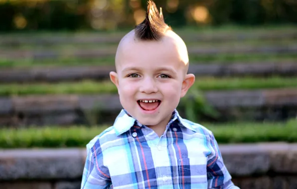 Picture smile, hair, child, teeth, boy, baby, hairstyle, ears, Mohawk
