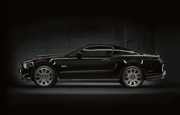 Picture Ford, mustang, black, muscle car, 5.0