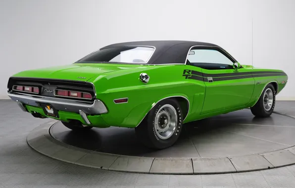 Picture background, Dodge, 1971, green, Dodge, Challenger, classic, rear view, Muscle car, Magnum, Muscle car, R/T, …