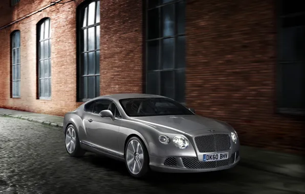 Picture Auto, Bentley, Continental, Grey, The building, The front