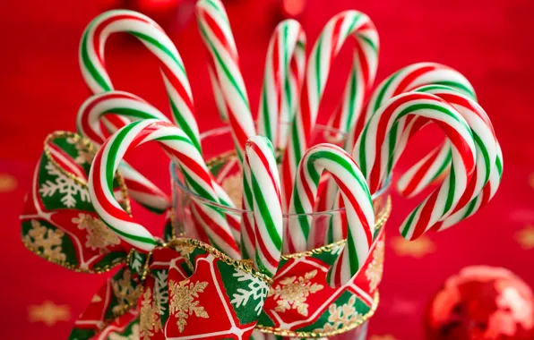 Picture winter, New Year, Christmas, candy, sweets, lollipops, Christmas, holidays, New Year, striped, Christmas