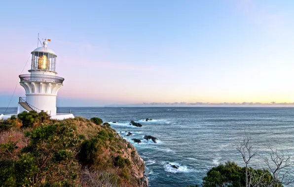 Picture sea, the sky, sunrise, lighthouse, Australia