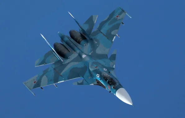 Picture fighter, deck, Su-33