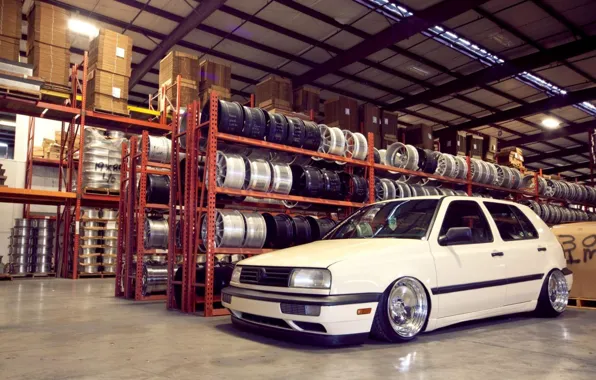 Picture volkswagen, turbo, golf, tuning, power, germany, low, stance, mk3