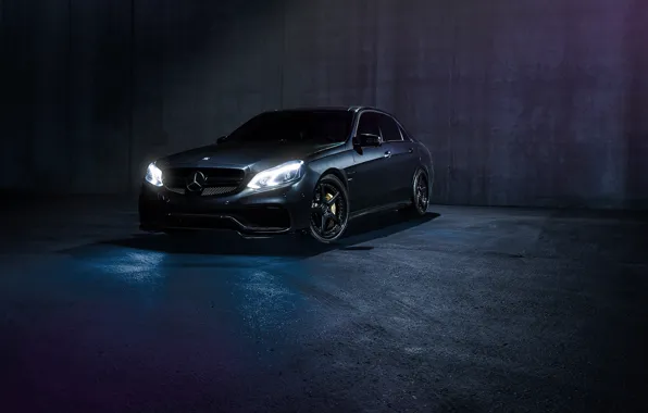 Picture Mercedes-Benz, Dark, Front, California, Motorsport, Sonic, E63, Ligth, Nigth, AMG S