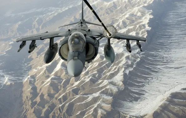 Picture flight, attack, refueling, McDonnell Douglas, Harrier II, AV-8B, "Harrier" II
