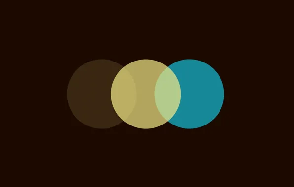 Picture circles, yellow, blue, vector, texture, brown