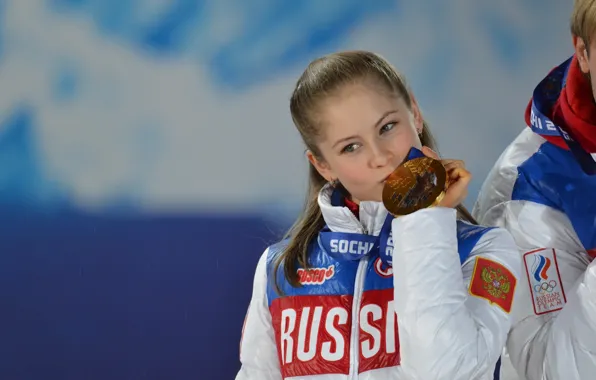 Picture figure skating, Olympics, medal, Russia, Sochi, 2014, Yulia Lipnitskaya