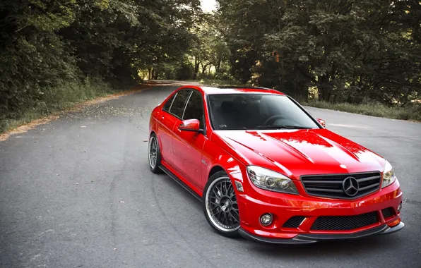 Picture red, amg, Mercedes-benz, c63