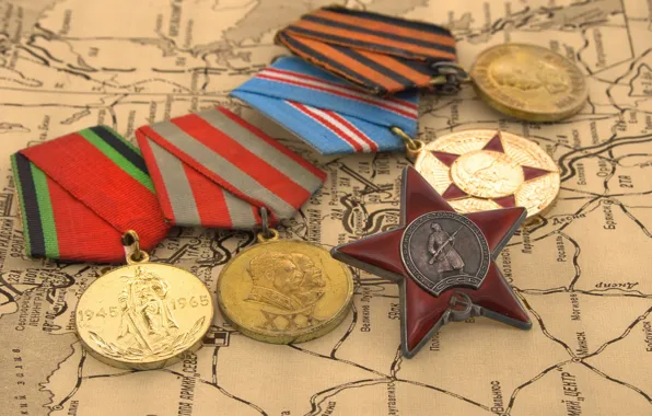Picture star, map, May 9, victory day, awards, medals