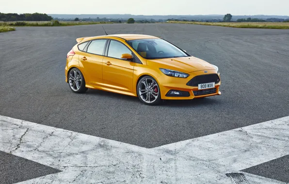 Picture ford, yellow, focus