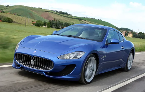 Picture road, machine, Maserati, speed, GranTurismo, Sport