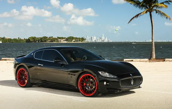 Picture Maserati, wheels, black, Granturismo, forgiato