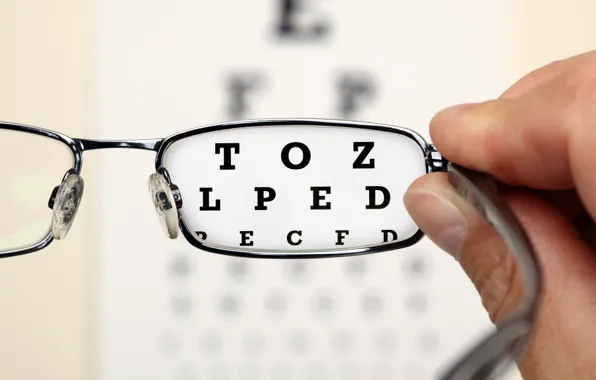 Picture lens, letters, eye exam