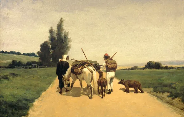 Picture landscape, picture, Karel Frederik Bombled, Gypsies on the Road