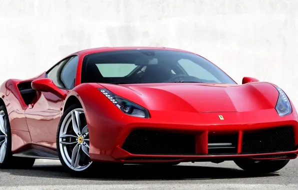 Picture red, Ferrari, supercar, Ferrari, 2015, 488 GTB