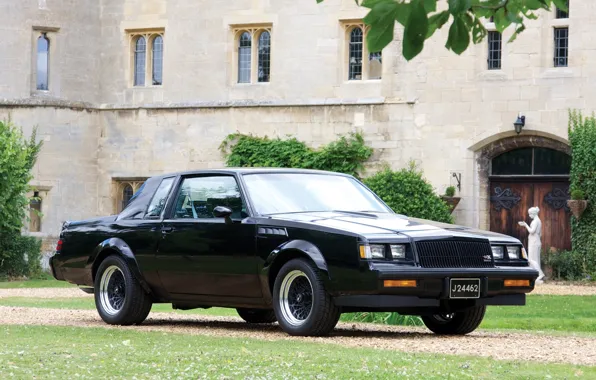 Picture background, black, the building, Buick, the front, Buick, 1987, Grand Neyshnl, GNX, Grand National