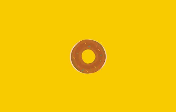 Picture yellow, bright, cool, beautiful, donut, delicious, delicious, alluring