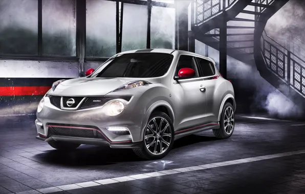 Picture lights, tuning, smoke, Nissan, ladder, Nissan, drives, tuning, the front, crossover, Juke, Juke, NISMO, Nismo