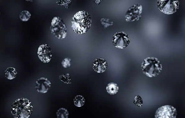 Picture macro, diamonds, black background, macro, diamonds