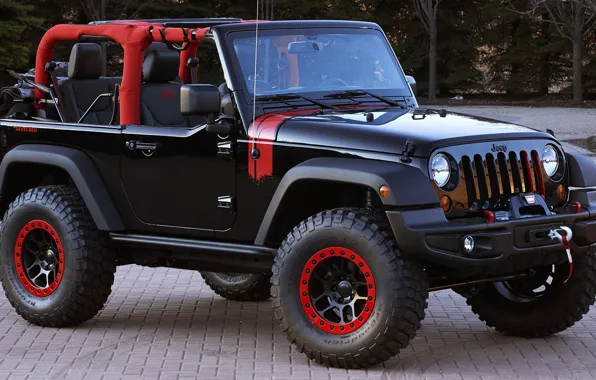 Picture SUV, Wrangler, Jeep, Level Red
