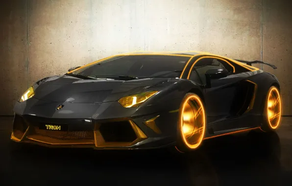 Picture supercar, Black, Lamborghini Aventador, Lamborghini aventador, Gold